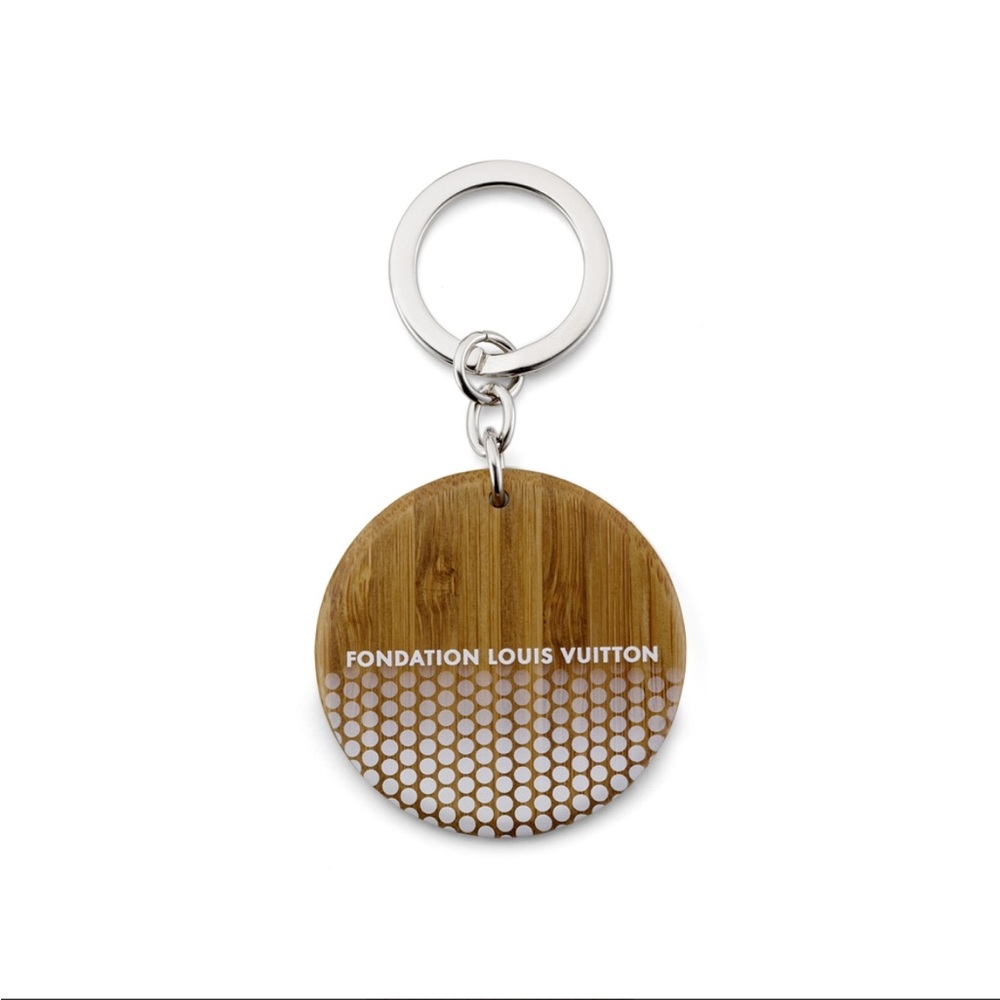 Fondation Louis Vuitton iconic polka dot round keychain